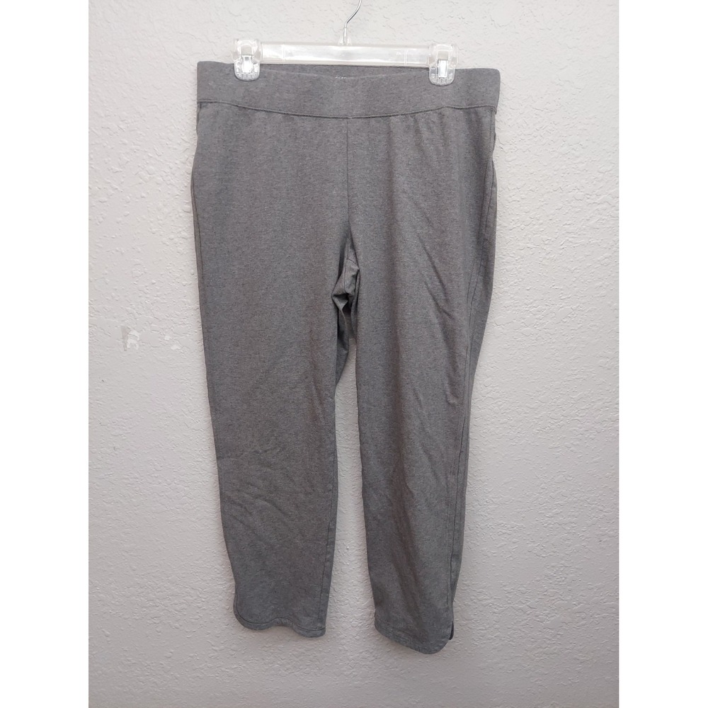 Eileen Fisher Pants Womens Medium Gray Pull On Organic Cotton Stretch